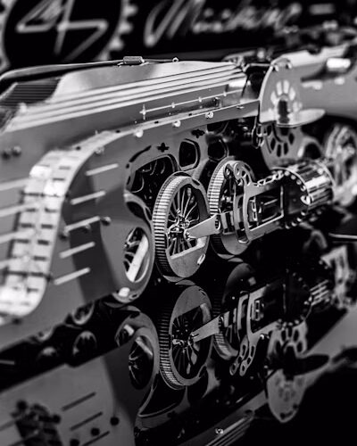 Imagen de un motor nuevo recien salido del taller